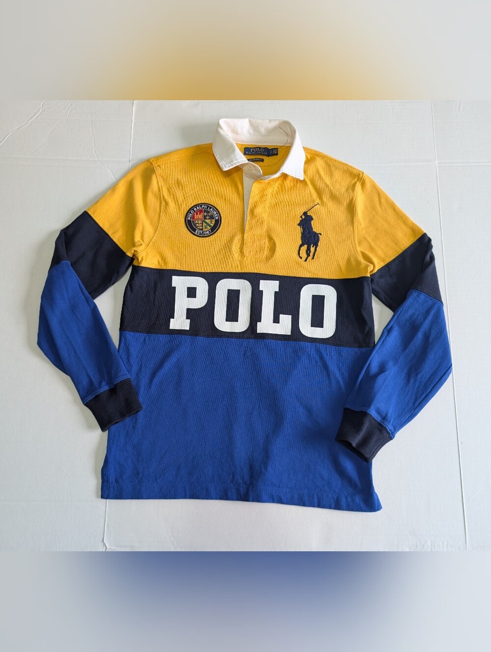 Vintage Polo Ralph Lauren Custom Slim Fit Rugby Shirt Mens S